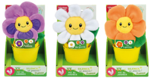 Lot de 3 Pots Jardiniers Fleur avec Peluches